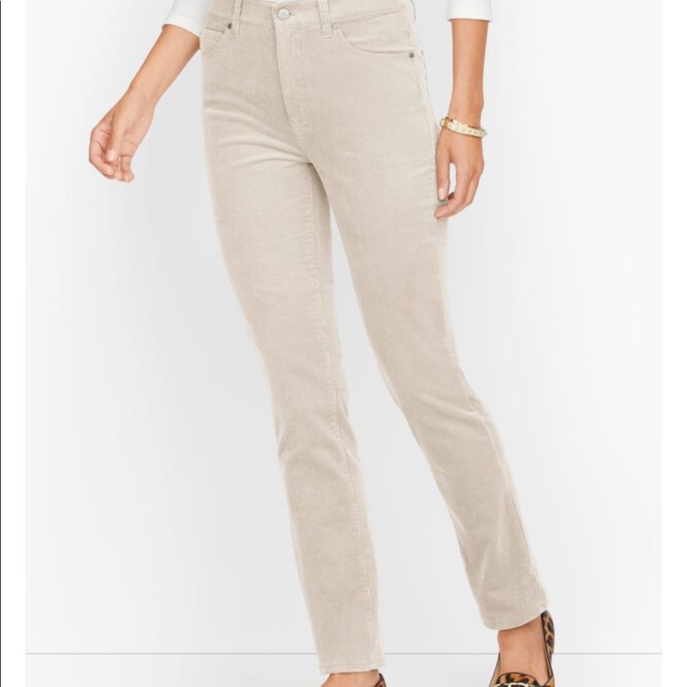 TALBOTS STRETCH CORDUROY STRAIGHT LEG PANTS